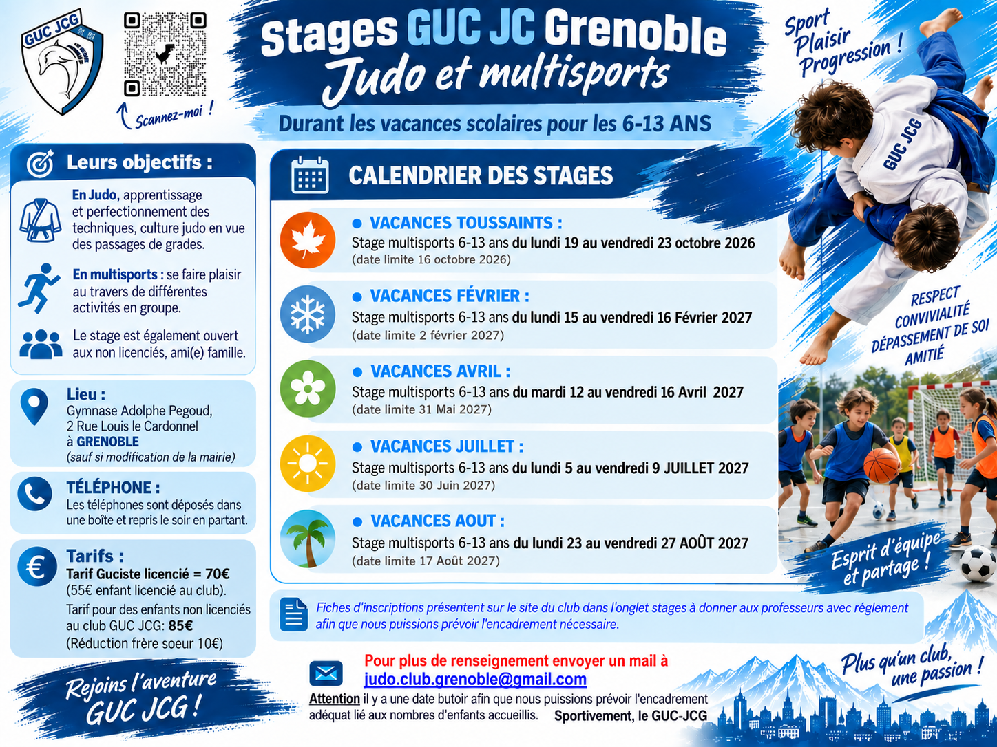 Stage vacances
