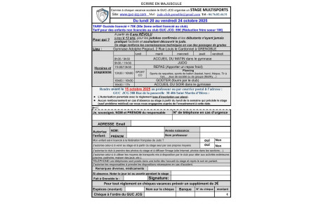 stage 6-13 ans toussaints